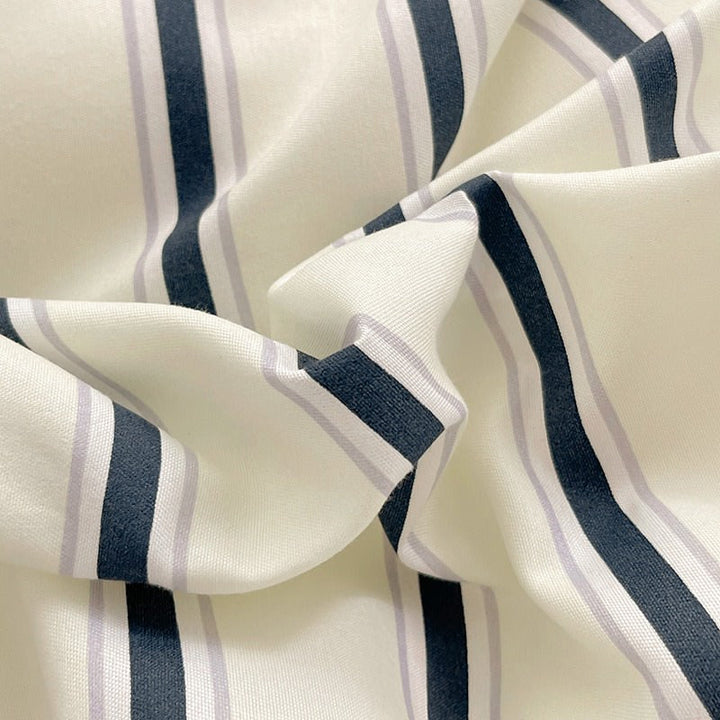Rynx | Blue Striped Minimalist Bedding Set