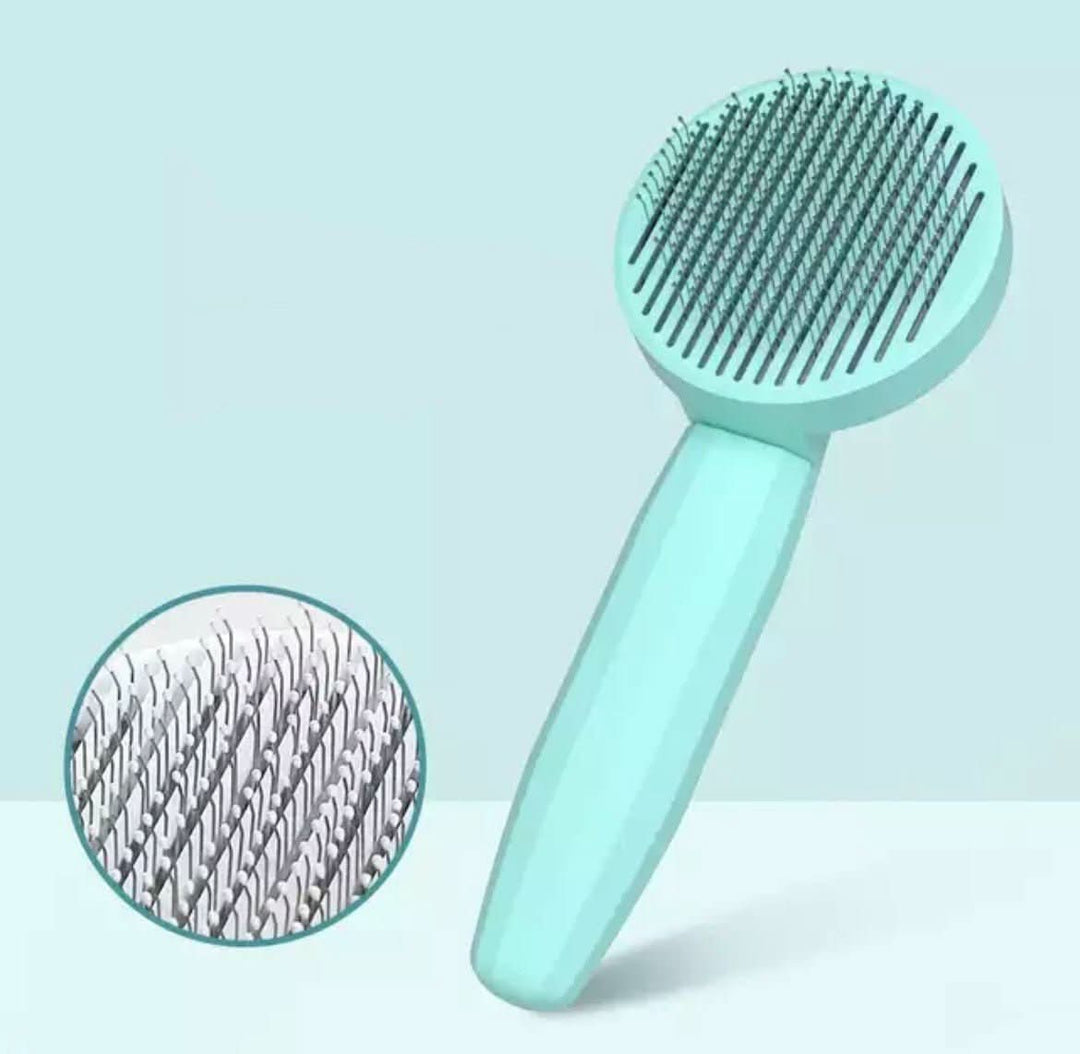 Lisslune | SELFCLEAN BRUSH – Self-cleaning cat brush for less hair loss & clean coat