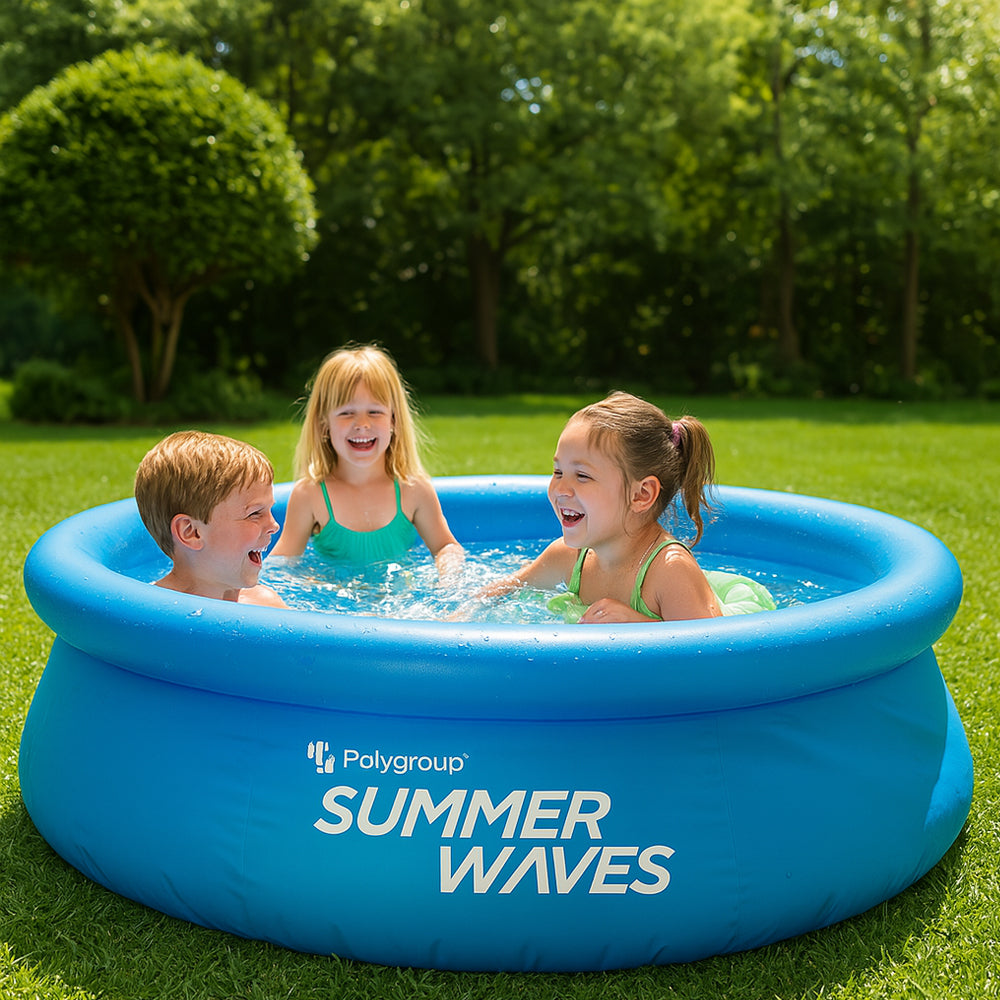 Lisslune | WaterJoy Inflatable Pool – Ø244 cm Pool with Rim and Filter Pump (2,074 Liters)