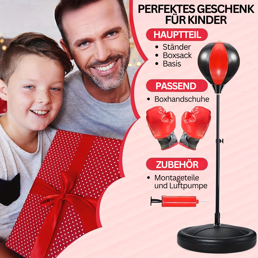 Lisslune | BoksFun JuniorSet – Adjustable Punching Bag with Gloves for Children