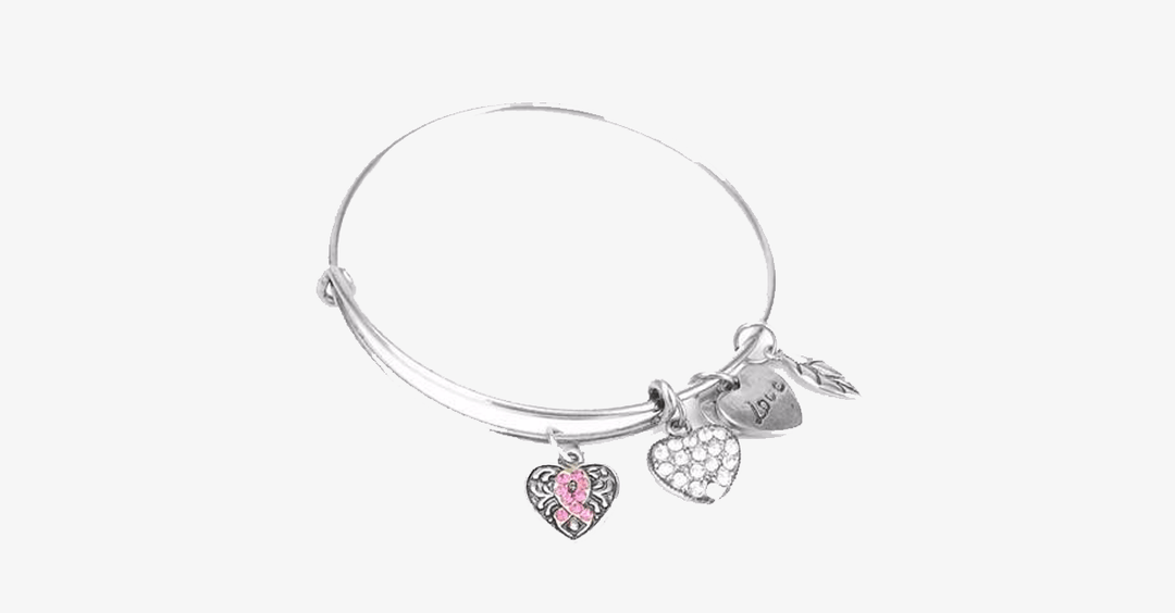 Lisslune | Pink Ribbon Charm Bracelet