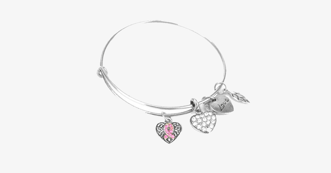 Lisslune | Pink Ribbon Charm Bracelet