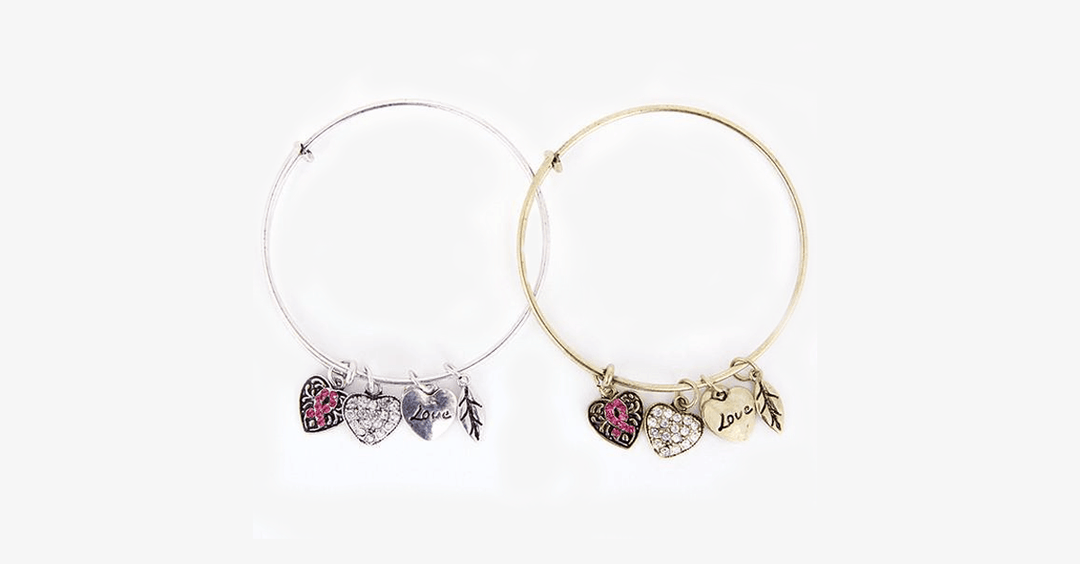 Lisslune | Pink Ribbon Charm Bracelet