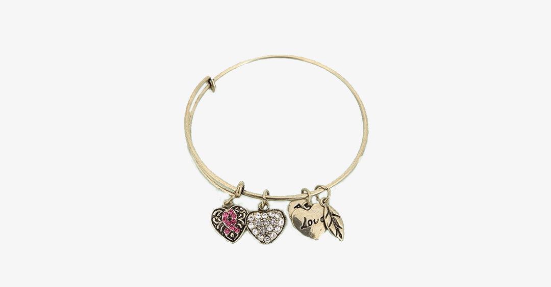 Lisslune | Pink Ribbon Charm Bracelet