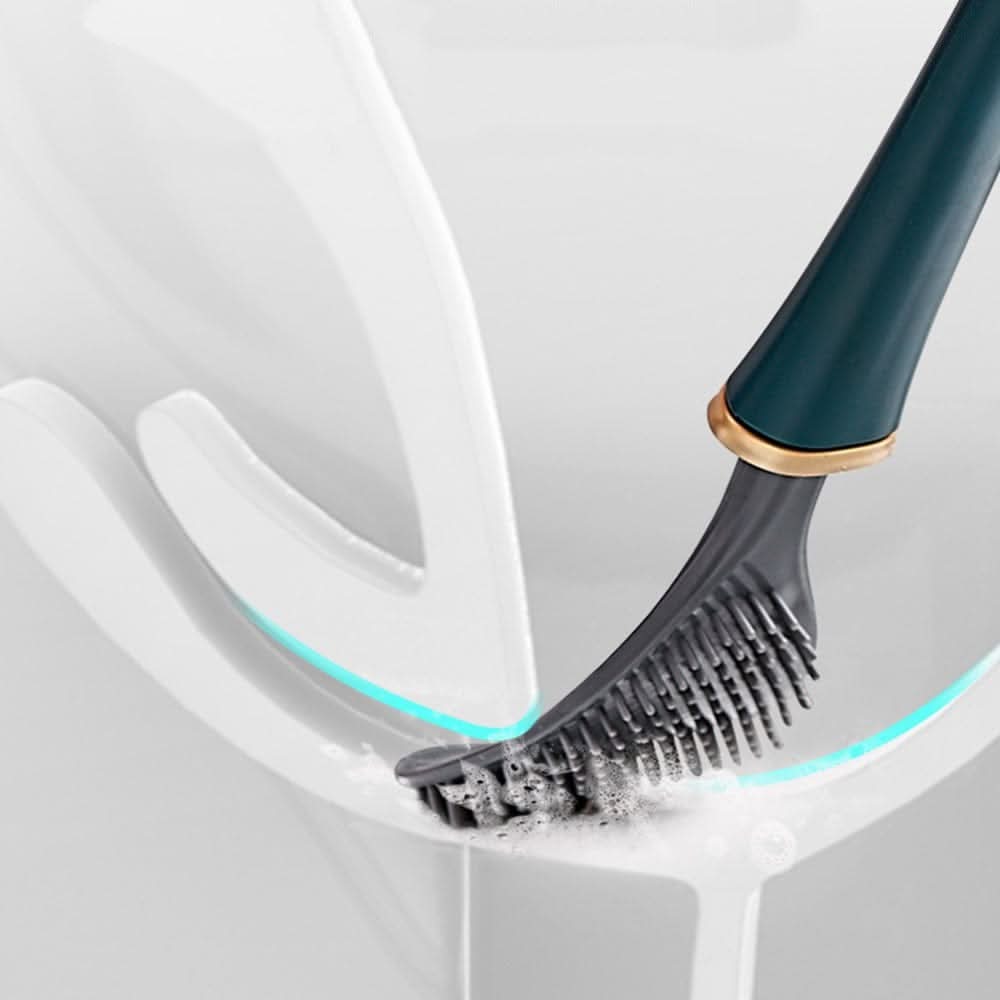 Lisslune | Wall-Mounted Silicone Toilet Brush with Holder