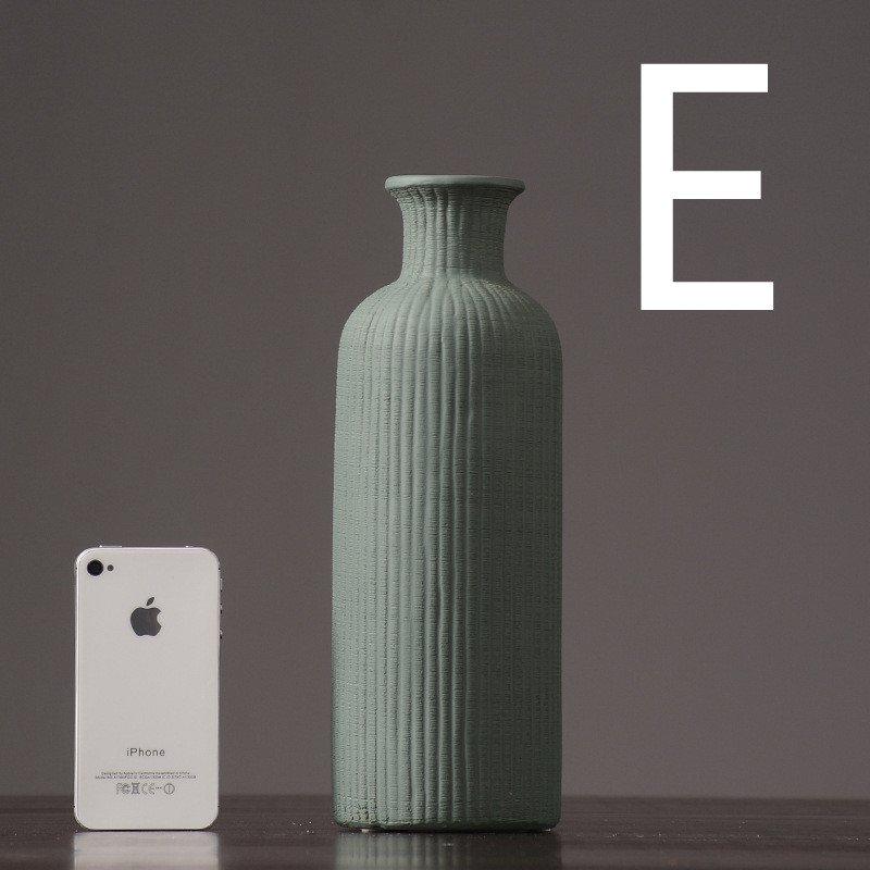 Lisslune | Brown Beige Gray Ceramic Flower Vase Pot │ Home Decoration Item