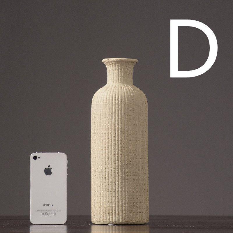 Lisslune | Brown Beige Gray Ceramic Flower Vase Pot │ Home Decoration Item