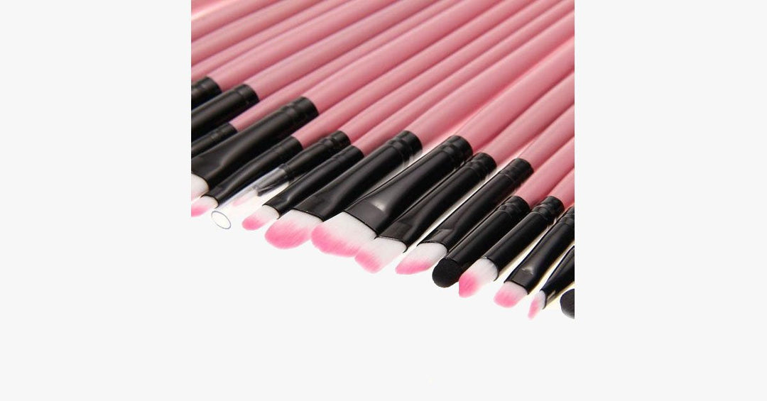 Lisslune | 32-piece Professional Pink Makeup Brush Set