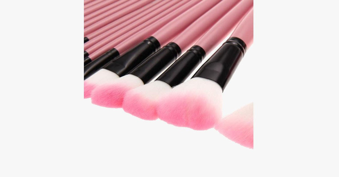 Lisslune | 32-piece Professional Pink Makeup Brush Set