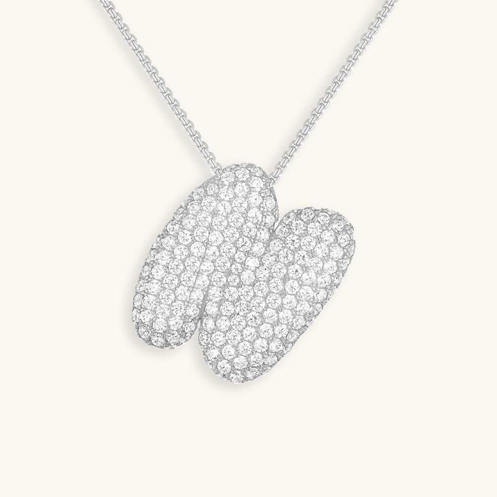 Lisslune | Bubble Initial-Diamond-Necklace