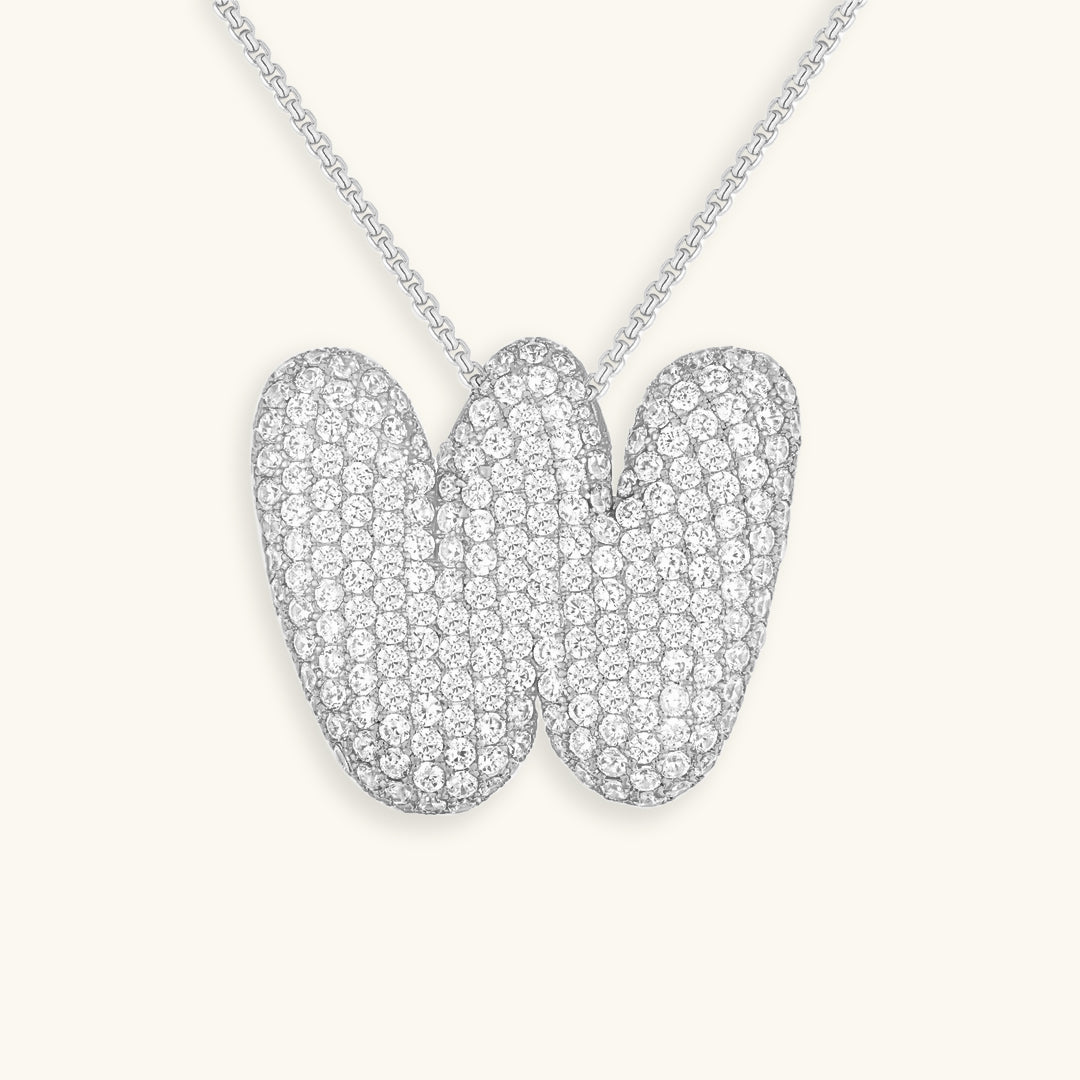 Lisslune | Bubble Initial-Diamond-Necklace