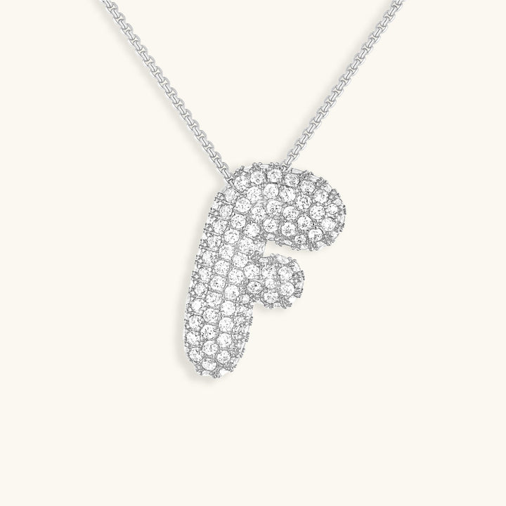 Lisslune | Bubble Initial-Diamond-Necklace