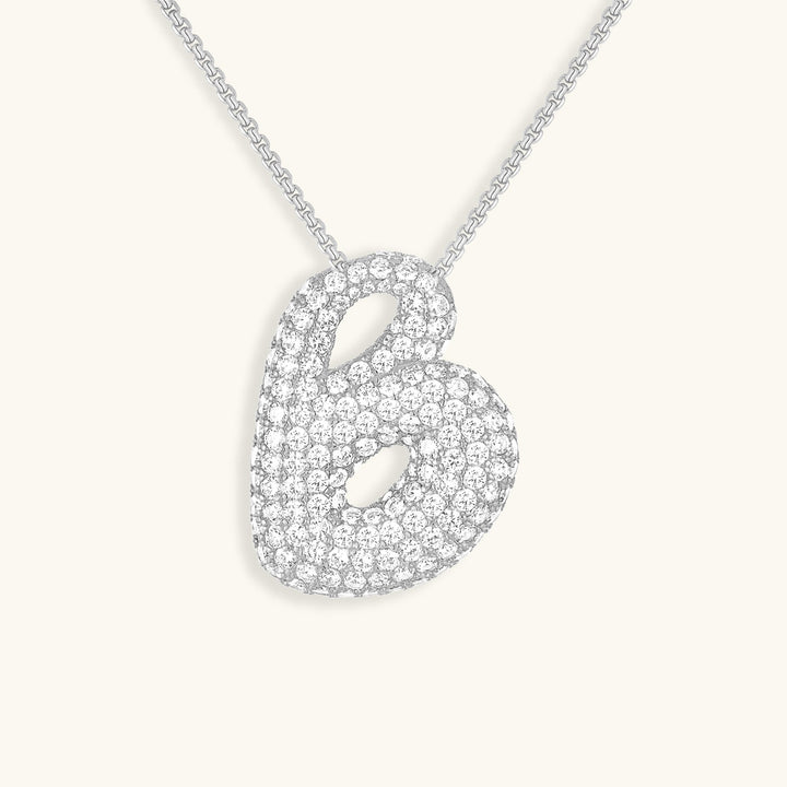 Lisslune | Bubble Initial-Diamond-Necklace