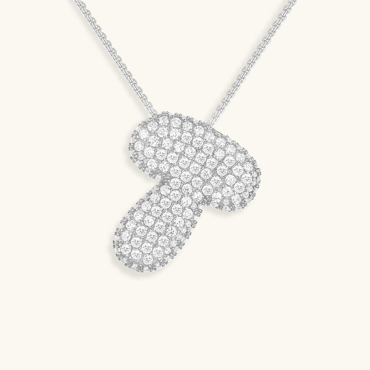 Lisslune | Bubble Initial-Diamond-Necklace