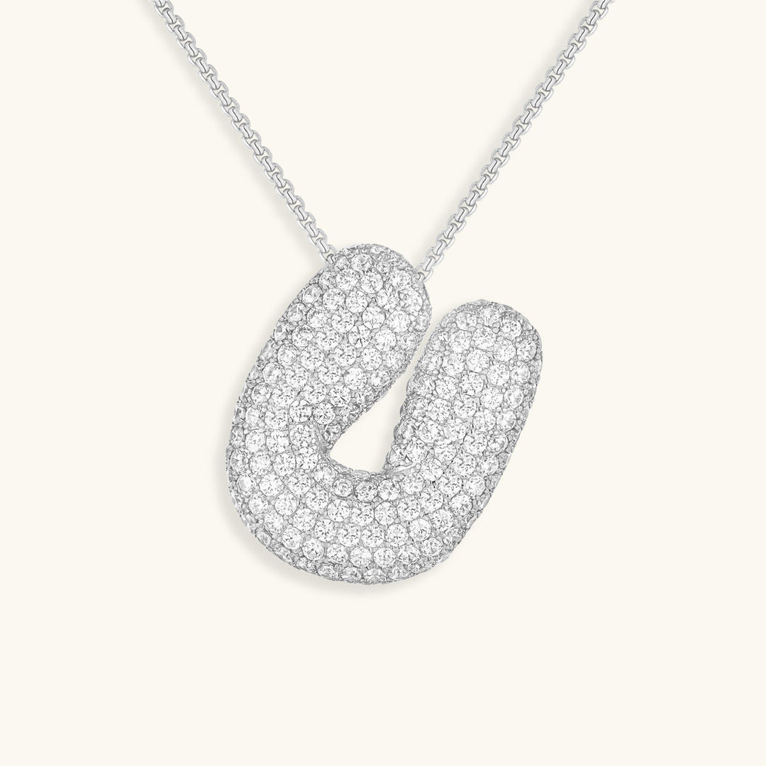 Lisslune | Bubble Initial-Diamond-Necklace