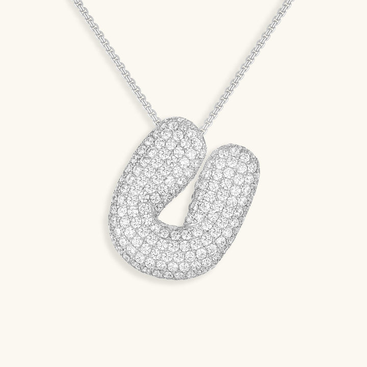 Lisslune | Bubble Initial-Diamond-Necklace