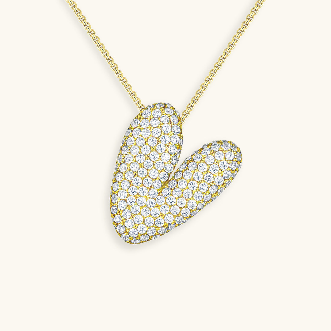Lisslune | Bubble Initial-Diamond-Necklace