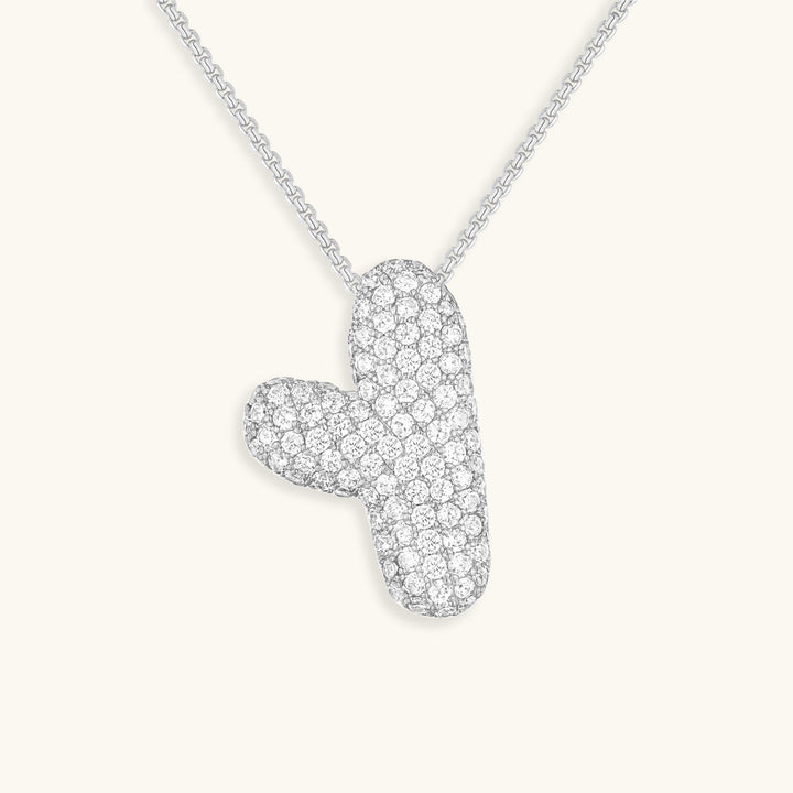 Lisslune | Bubble Initial-Diamond-Necklace