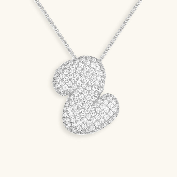 Lisslune | Bubble Initial-Diamond-Necklace