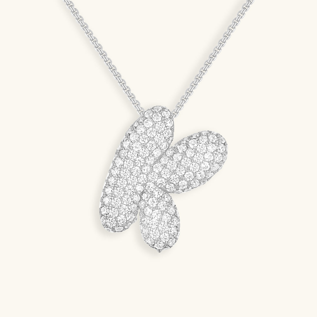 Lisslune | Bubble Initial-Diamond-Necklace