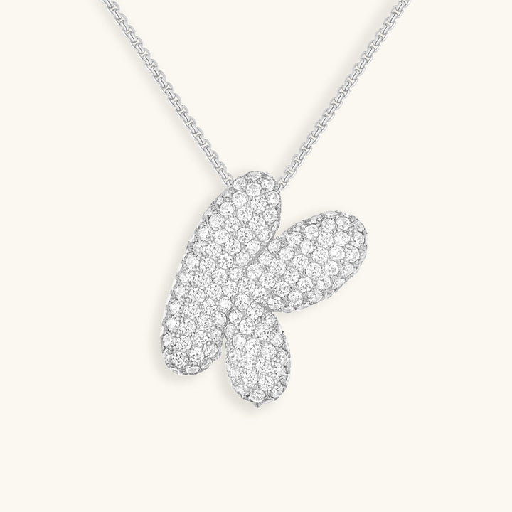 Lisslune | Bubble Initial-Diamond-Necklace