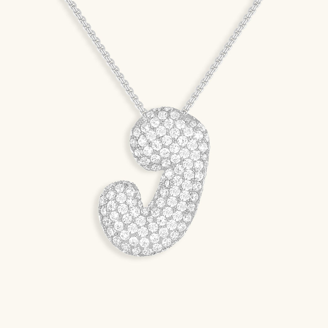 Lisslune | Bubble Initial-Diamond-Necklace
