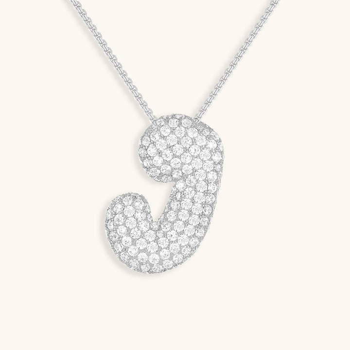 Lisslune | Bubble Initial-Diamond-Necklace