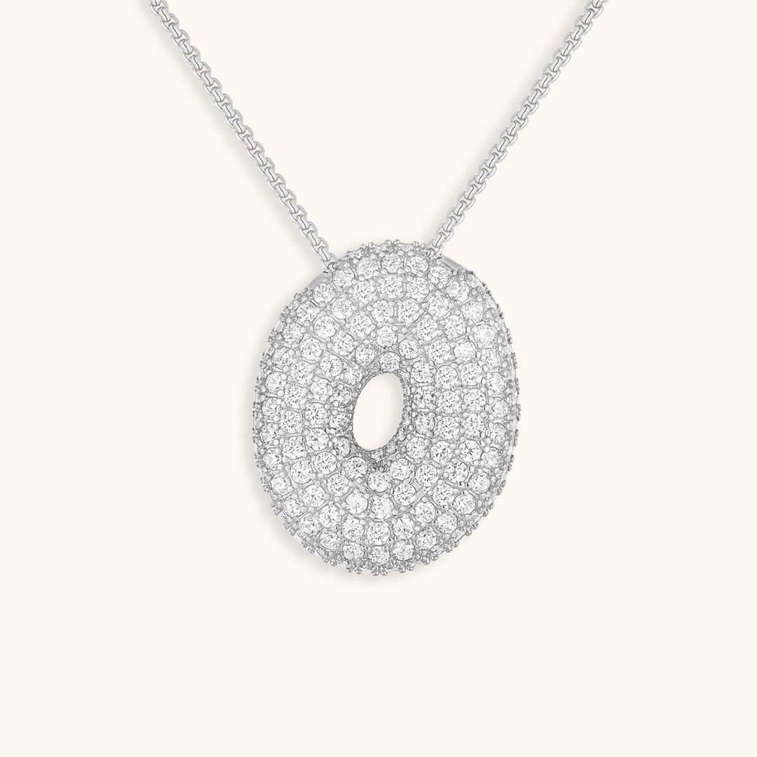 Lisslune | Bubble Initial-Diamond-Necklace
