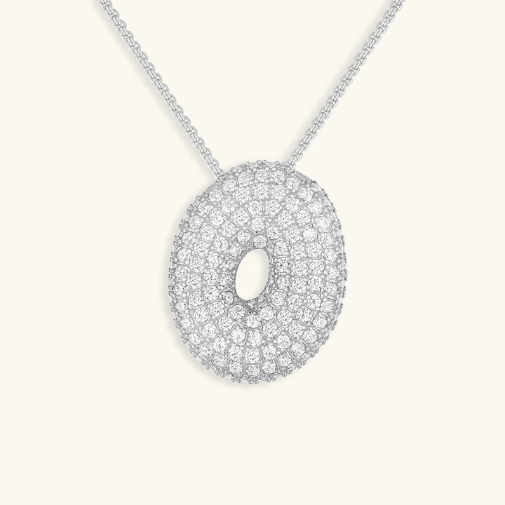 Lisslune | Bubble Initial-Diamond-Necklace
