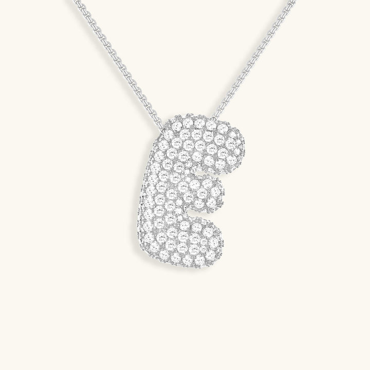 Lisslune | Bubble Initial-Diamond-Necklace