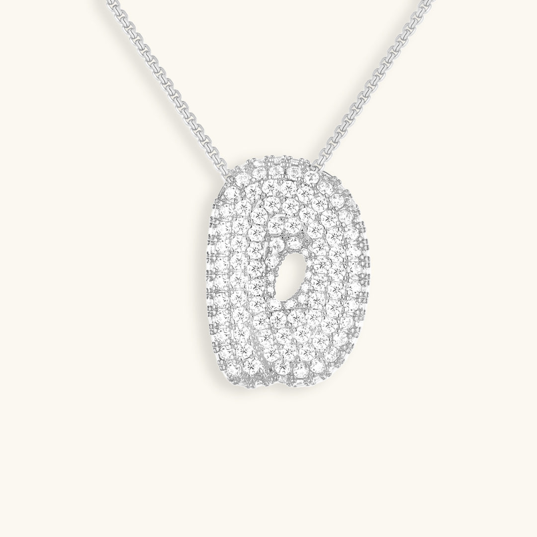 Lisslune | Bubble Initial-Diamond-Necklace