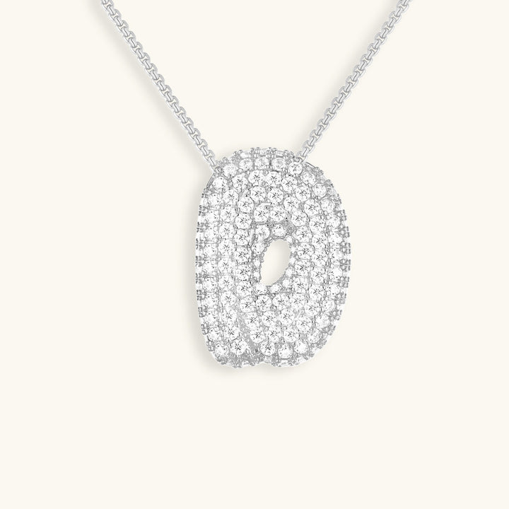 Lisslune | Bubble Initial-Diamond-Necklace