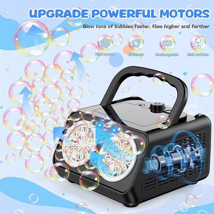 Lisslune | Electric Bubble Machine with 20,000+ Bubbles Per Minute