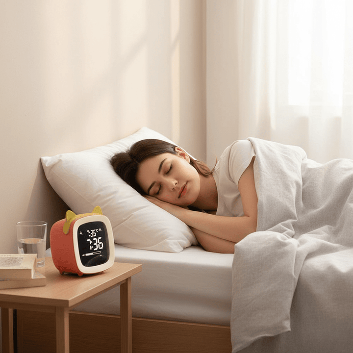 Lisslune | BunnyGlow - LED Alarm Clock – Night Light with Digital Display & Timer