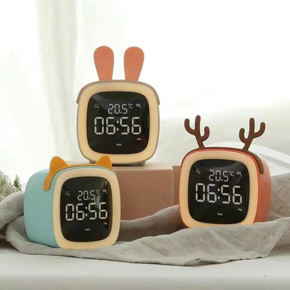 Lisslune | BunnyGlow - LED Alarm Clock – Night Light with Digital Display & Timer