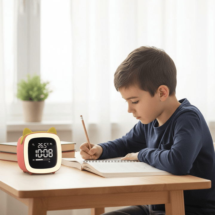 Lisslune | BunnyGlow - LED Alarm Clock – Night Light with Digital Display & Timer