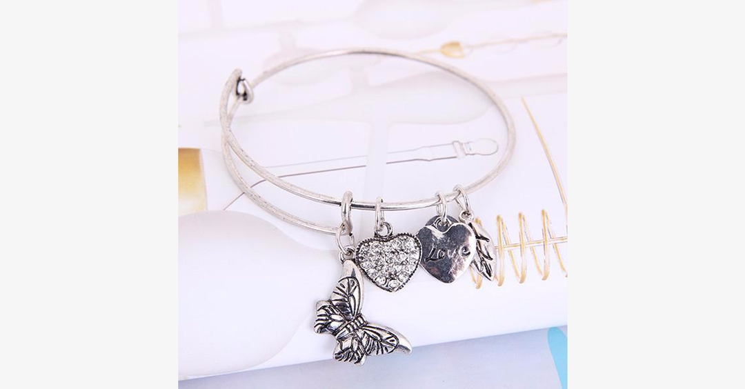 Lisslune | Butterfly Love Charm Bracelet