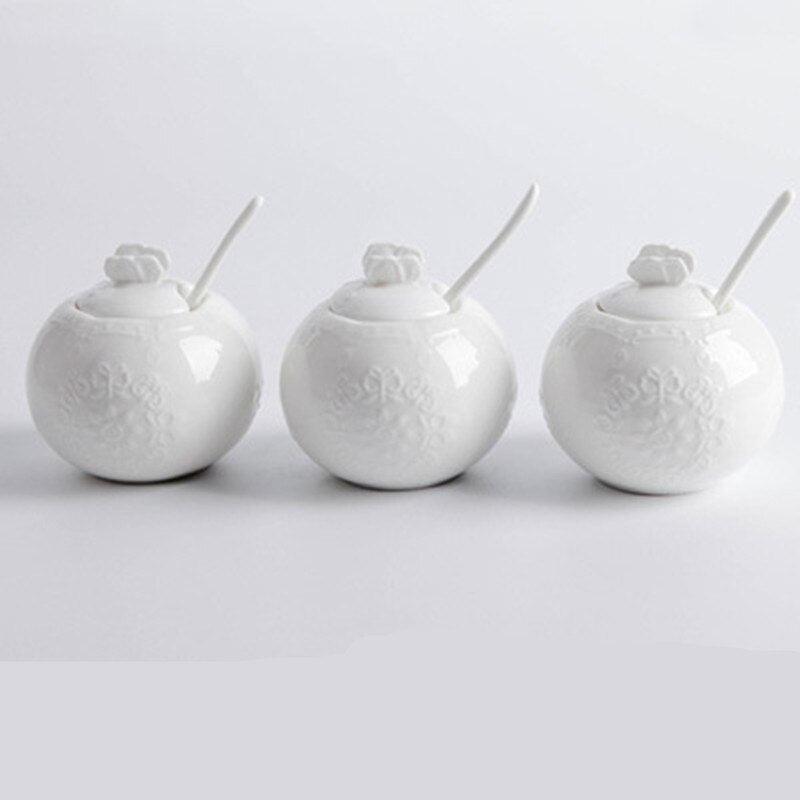 Lisslune | Butterfly Pendant Ceramic Spice Jar Collection with Spoon and Lid - Stylish Kitchen Accessories for Fresh Taste