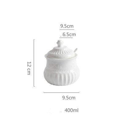 Lisslune | Elegant butterfly ceramic spice jar set with embossed designs, measuring spoons, and secure lids for stylish kitchen storage