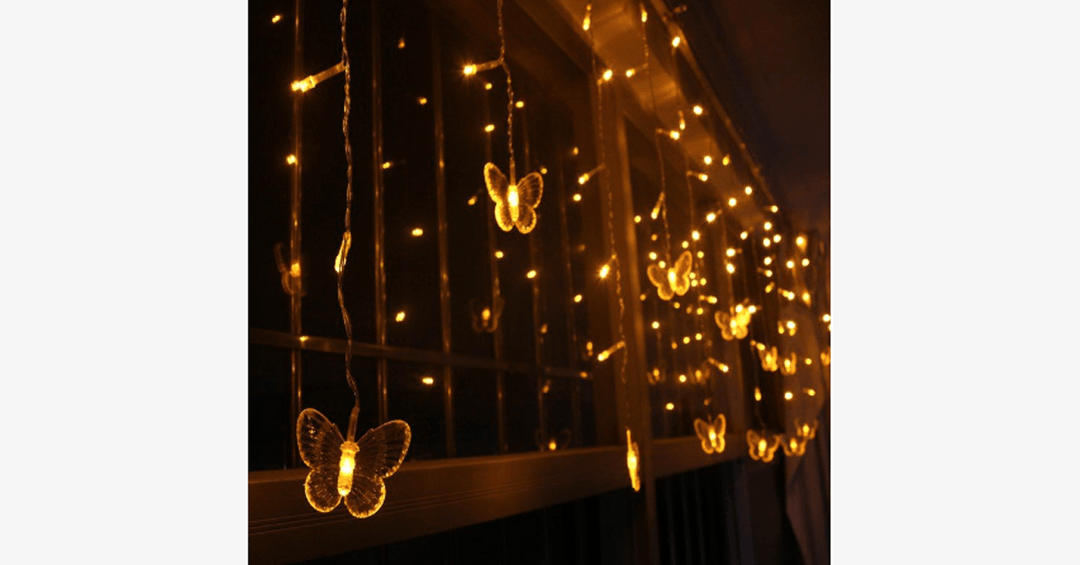 Lisslune | 40-LED Party Fairy Butterfly Lights - Battery Powered - Perfect for Parties!