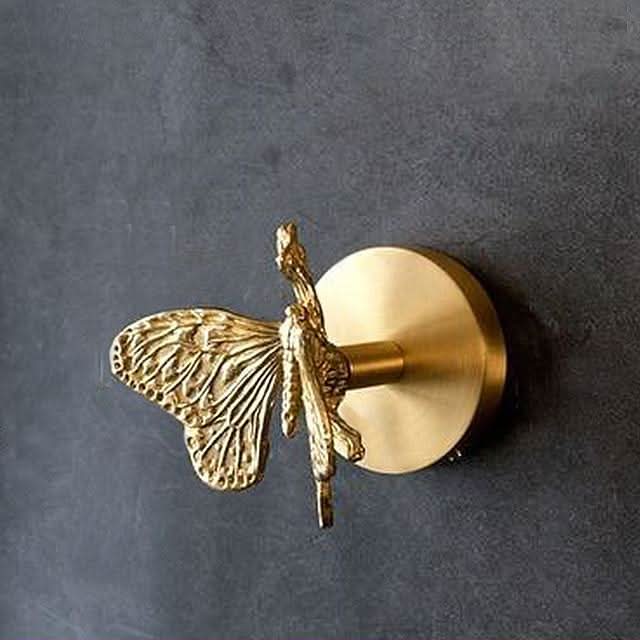 Lisslune | Brass Animal Wall Hook Rack Gold Accents