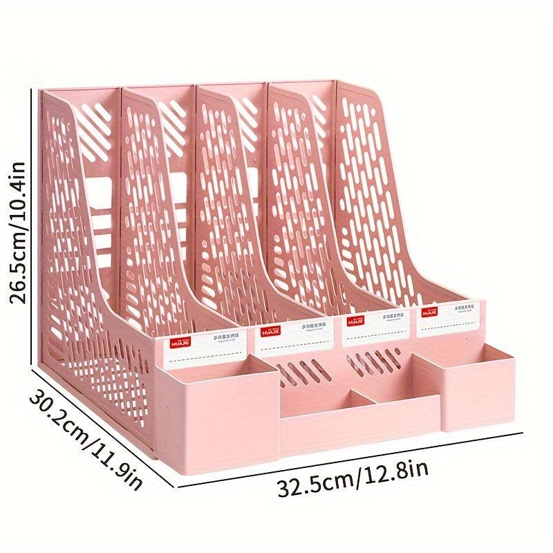 Lisslune | 4-compartment desk organizer with integrated pen holder