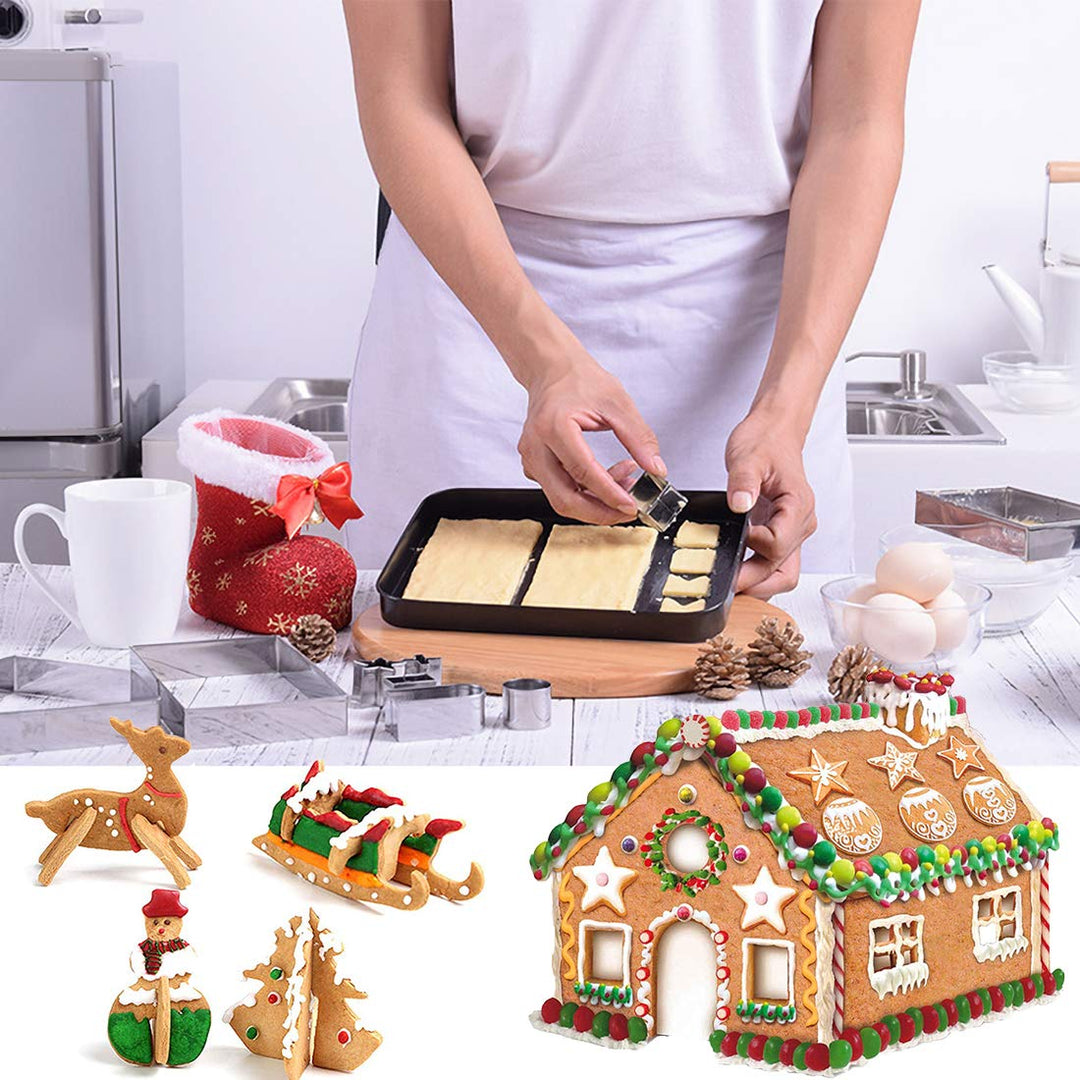 Lisslune | Christmas Stainless Steel 3D Cookie Mold (18pcs)