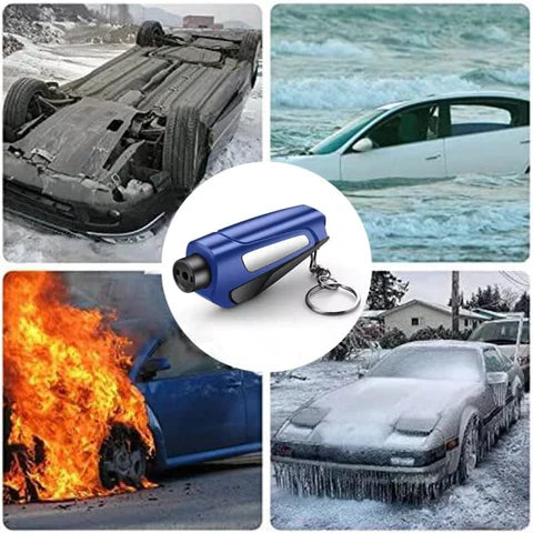 Lisslune | Car emergency hammer with seat belt cutter – Compact safety hammer for rescue & escape
