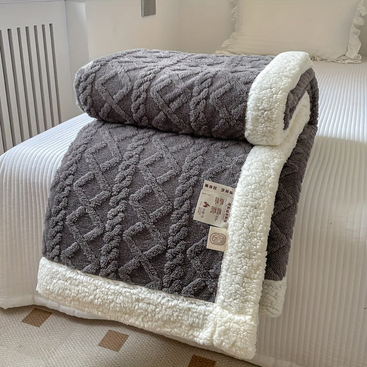 Lisslune | CozyFlip Luxe Reversible Fleece Blanket – Warmth & Style in One