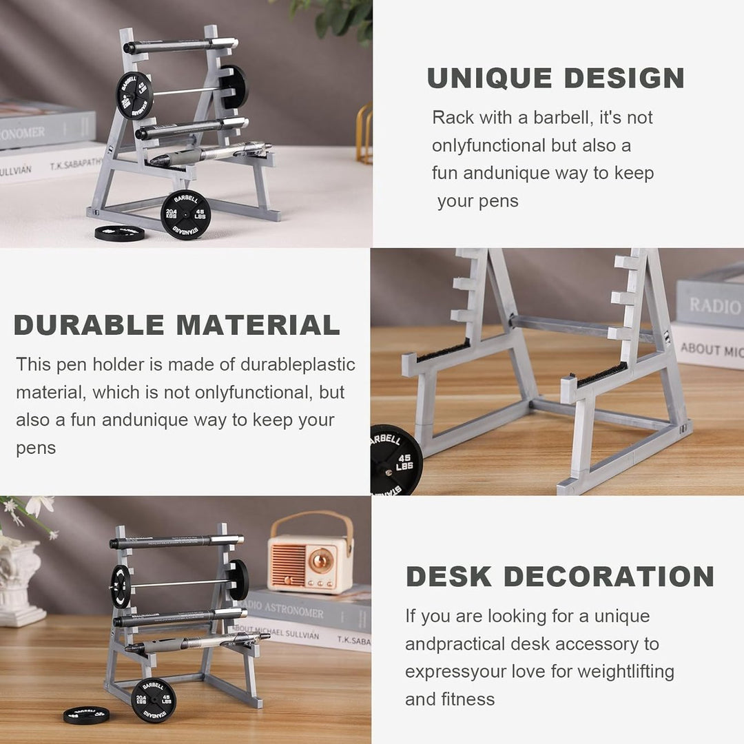 Lisslune | Mini Squat Rack Pen Holder – Unique Gift for Fitness Fans