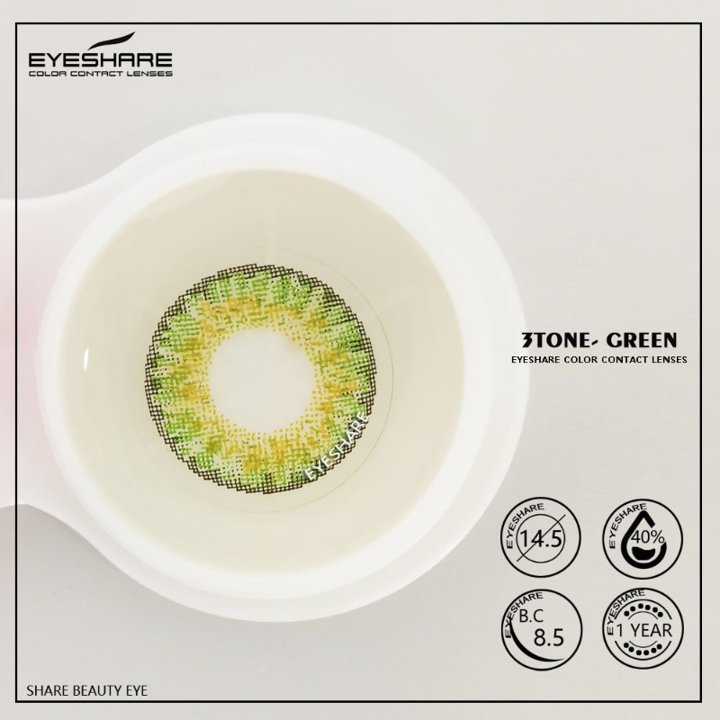 Rynx 3TONE Green 14.5 mm 1 Pair | 1 Year