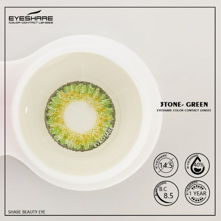 Rynx 3TONE Green 14.5 mm 1 Pair | 1 Year