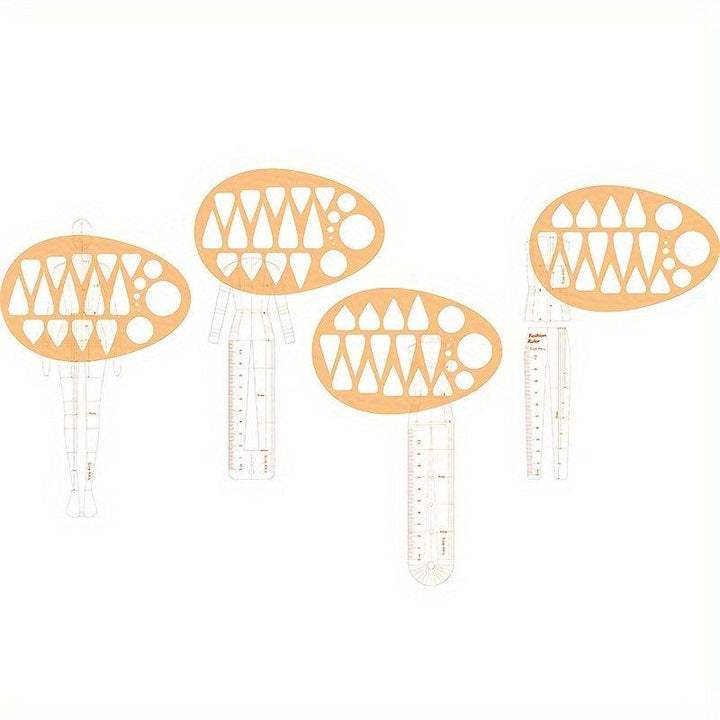 Lisslune | Acrylic Neckline Template Ruler - Essential Tool for Fashion Design and Pattern Creation