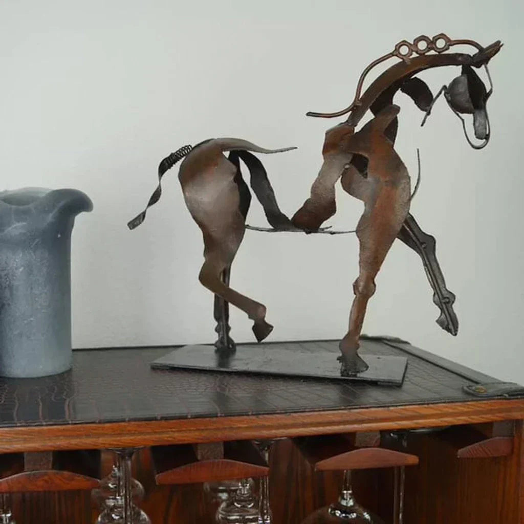 Lisslune | Horse Sculpture - AdonisMetal - Rustic Elegance - Timeless Decorative Piece